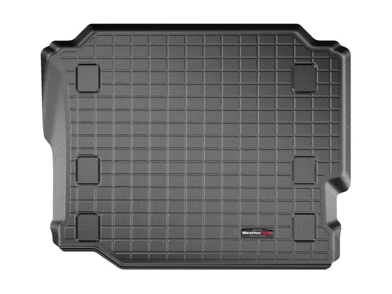 WeatherTech 2018+ Jeep Wrangler Unlimited JL No w/o Subwoofer Cargo Liners - Black - Side View