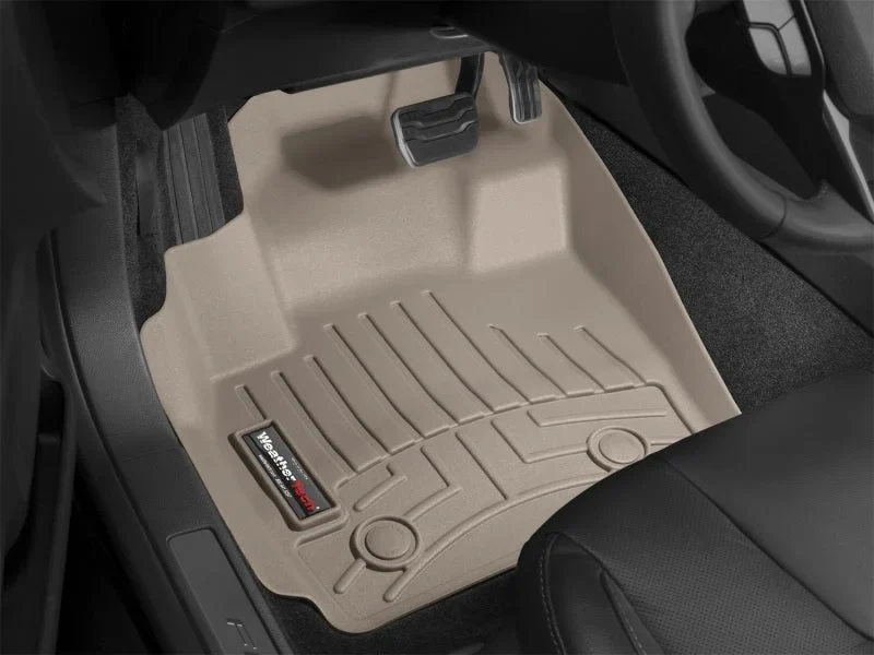 WeatherTech 99-07 Ford F250 Super Duty Crew Front FloorLiner - Tan - Side View