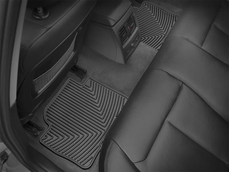 WeatherTech 12+ BMW 3-Series (F30) Rear Rubber Mats - Black - Side View