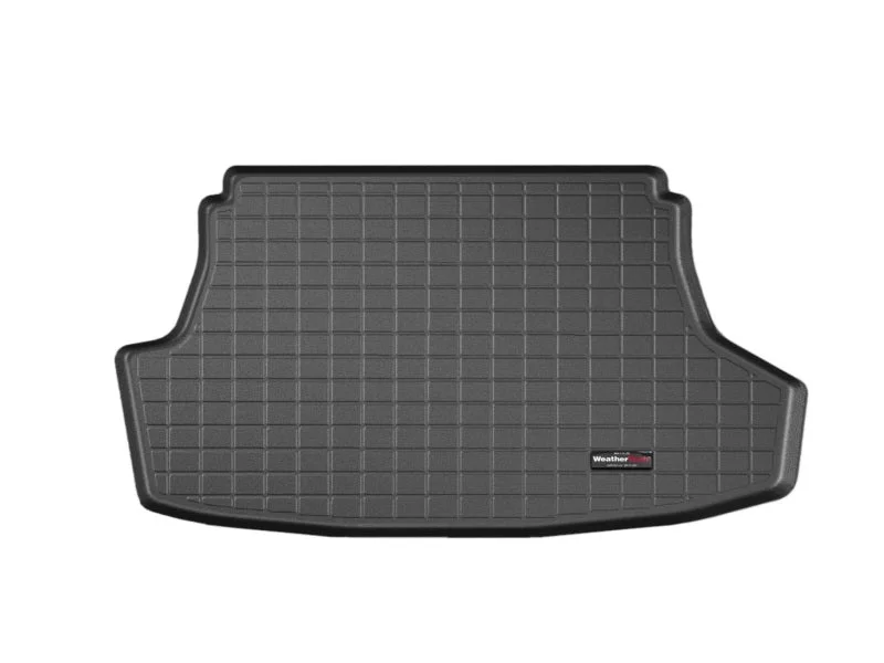 WeatherTech 07-11 Toyota Yaris Sedan Cargo Liners - Black - Back View