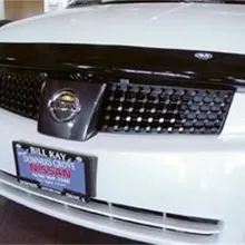 WeatherTech 04+ Nissan Quest Stone and Bug Deflector - Dark Smoke - Installation View