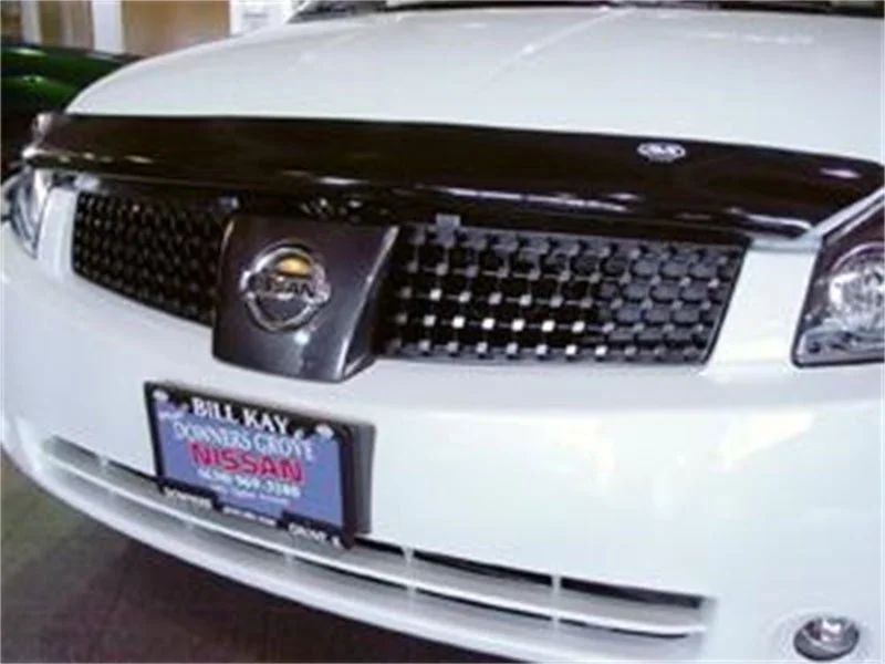 WeatherTech 04+ Nissan Quest Stone and Bug Deflector - Dark Smoke - Installation View