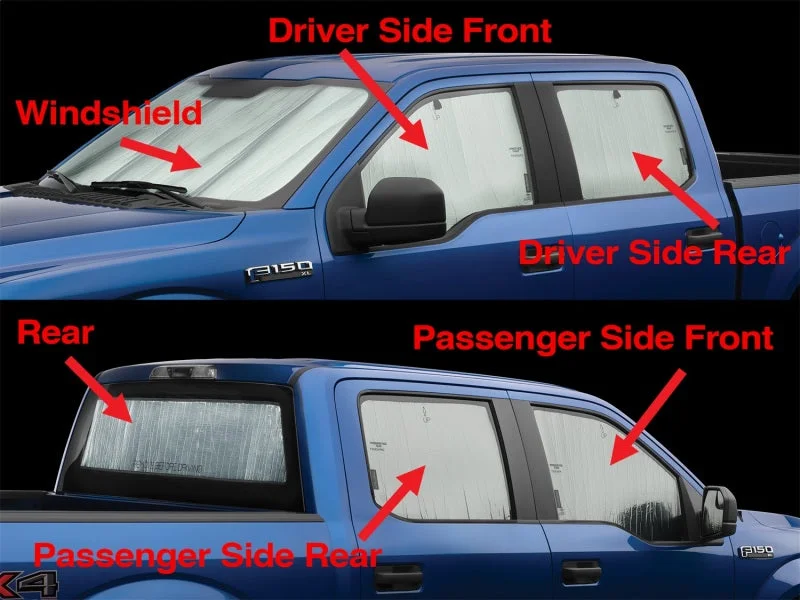 WeatherTech 2015+ Ford F-150 SuperCrew TechShade Full Vehicle Kit - Back View