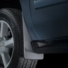 WeatherTech 07+ Chevrolet Avalanche No Drill Mudflaps - Black - Installation View
