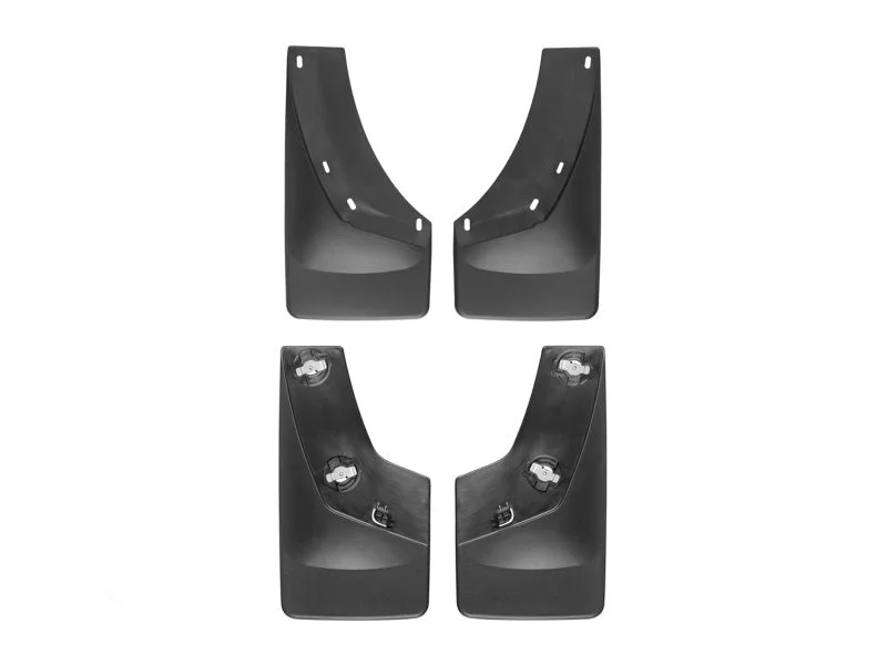 WeatherTech 07 Chevrolet Silverado No Drill Mudflaps - Black - Back View