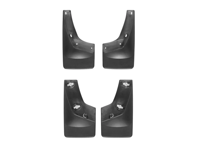 WeatherTech 07 GMC Sierra No Drill Mudflaps - Black - Back View