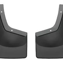 WeatherTech 11+ Ford Super Duty No Drill Mudflaps - Black - Installation View