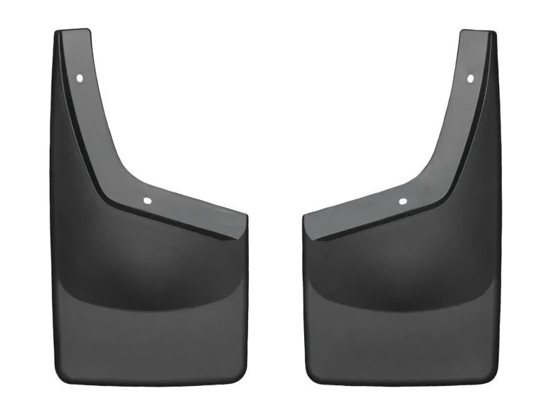WeatherTech 11+ Ford Super Duty No Drill Mudflaps - Black - Installation View