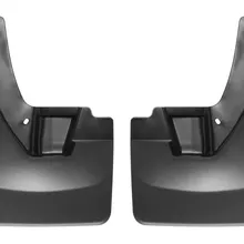 WeatherTech 09+ Dodge Ram 1500 No Drill Mudflaps - Black - Back View
