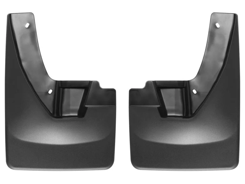 WeatherTech 09+ Dodge Ram 1500 No Drill Mudflaps - Black - Back View
