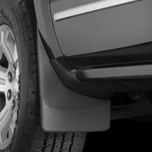 WeatherTech 14+ Chevrolet Silverado No Drill Mudflaps - Black - Installation View