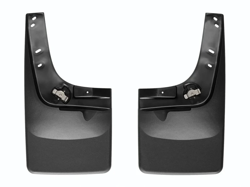 WeatherTech 14+ GMC Sierra/Sierra Denali No Drill Mudflaps - Black - Back View