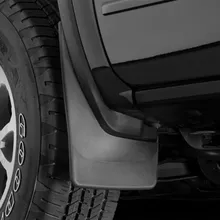 WeatherTech 14+ GMC Sierra/Sierra Denali No Drill Mudflaps - Black - Installation View