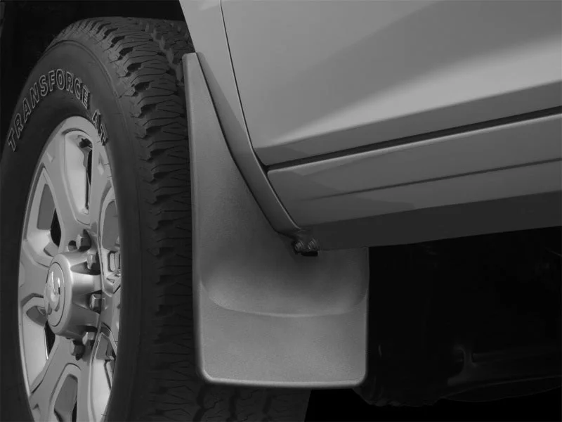 WeatherTech 14+ Dodge Ram 2500 / 3500 No Drill Mudflaps - Black - Installation View