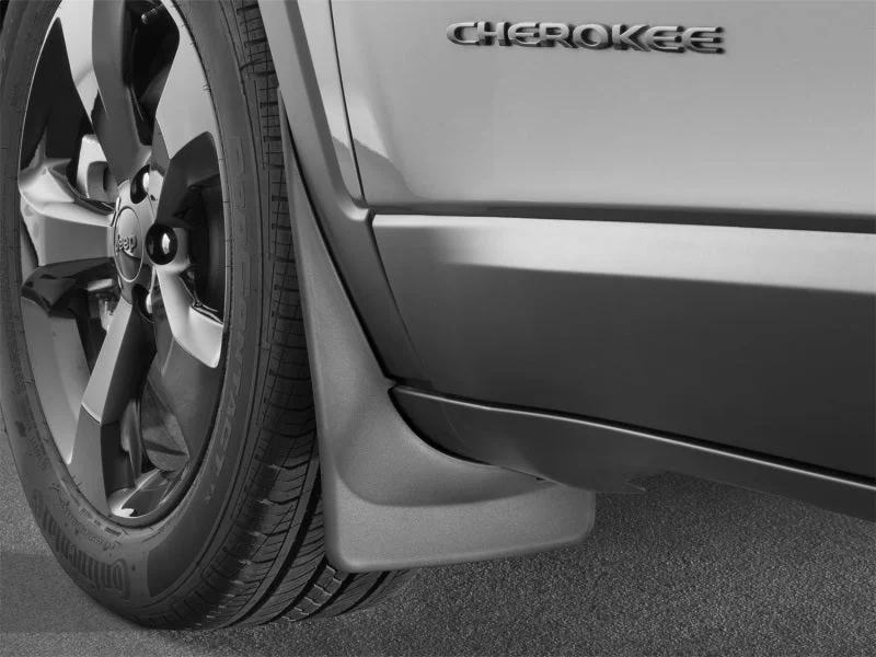 WeatherTech 2014+ Jeep Cherokee No Drill Mudflaps - Black (will not fit Tailhawk or Overland models) - Side View