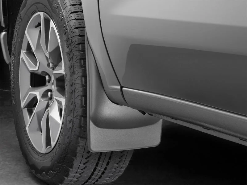 WeatherTech 2019+ Chevrolet Silverado 1500 Crew Cab No Drill MudFlaps - Black - Side View
