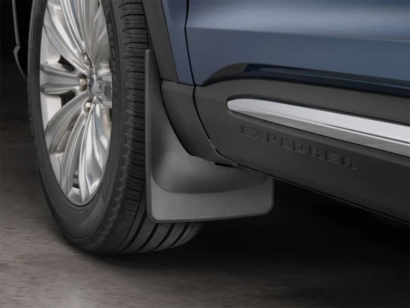 WeatherTech 20+ Ford Explorer Front No Drill Mudflaps - Black - Side View