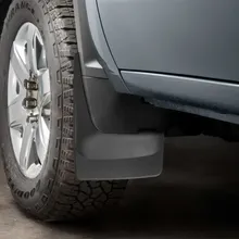 WeatherTech 20-24 Chevrolet Silverado 2500HD/3500HD Front No Drill Mudflaps - Black - Side View