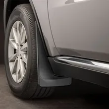 WeatherTech 11-21 Dodge Durango Front No Drill Mudflaps - Black - Side View