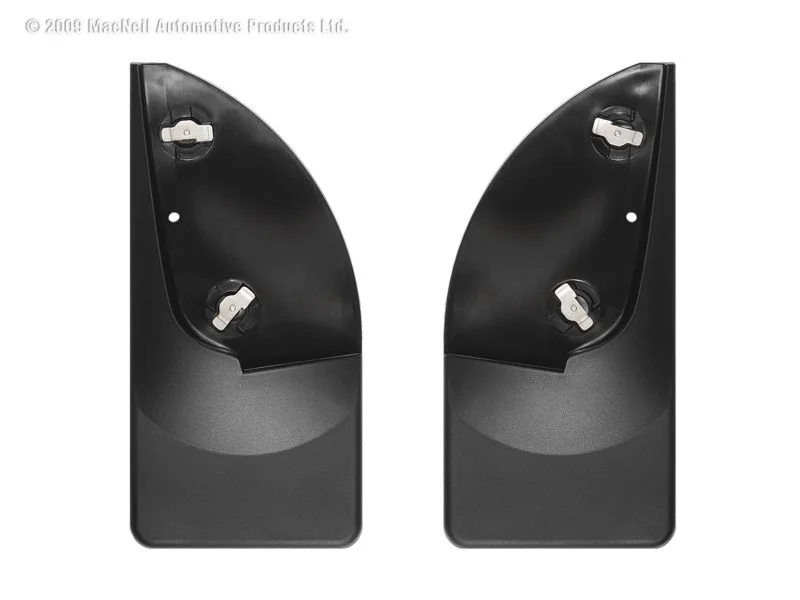 WeatherTech 99-07 Ford F-Series Super Duty No Drill Mudflaps - Black - Back View