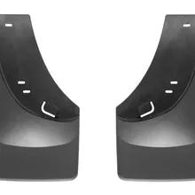 WeatherTech 07 Chevrolet Silverado Classic No Drill Mudflaps - Black - Back View