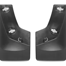 WeatherTech 07-13 Chevrolet Silverado No Drill Mudflaps - Black - Back View
