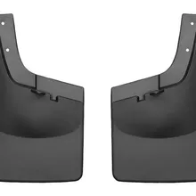 WeatherTech 11+ Ford Super Duty No Drill Mudflaps - Black - Back View