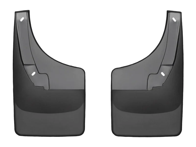 WeatherTech 09+ Dodge Ram 1500 No Drill Mudflaps - Black - Back View