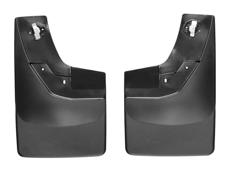 WeatherTech 14+ Chevrolet Silverado No Drill Mudflaps - Black - Side View