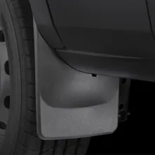 WeatherTech 14+ Ford Transit No Drill Rear Mudflaps (Will Not Fit Dually) - Installation View