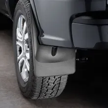 WeatherTech 2019+ Ford Ranger No Drill Rear Mudflaps - Black - Side View