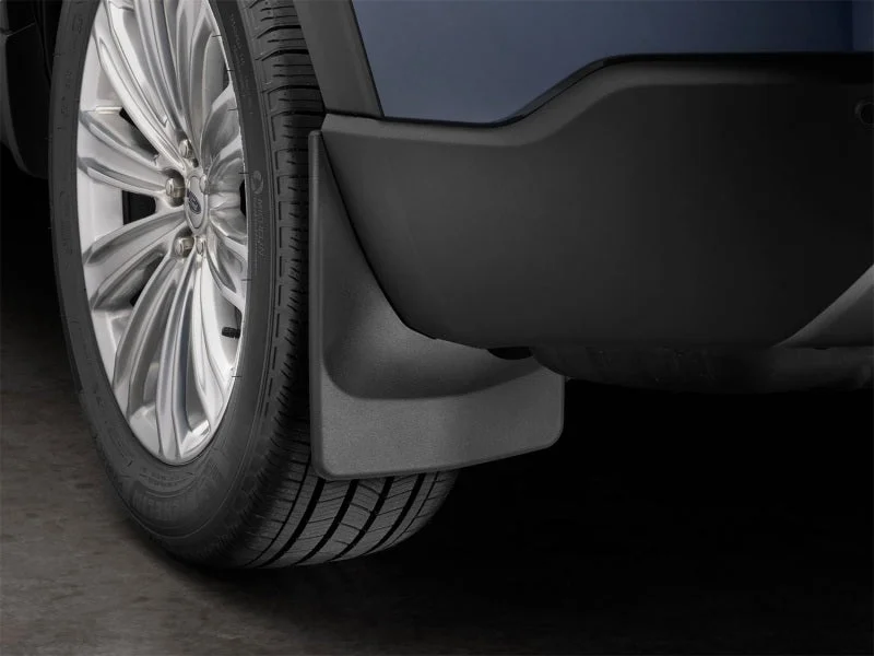 WeatherTech 20+ Ford Explorer Rear No Drill Mudflaps - Black - Side View
