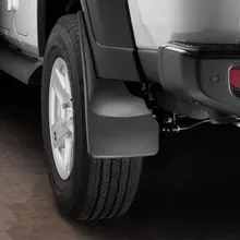 WeatherTech 2020+ Jeep Gladiator Overland/Sport No Drill Mudflaps - Black - Side View