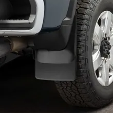 WeatherTech 20-24 Chevrolet Silverado 2500HD/3500HD Rear No Drill Mudflaps - Black - Side View