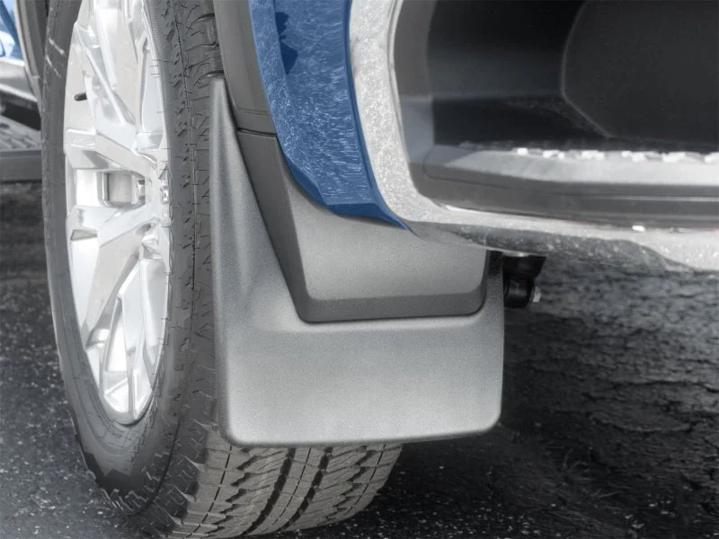 WeatherTech 2019+ GMC Sierra/Sierra Denali Rear No Drill Mudflaps - Side View