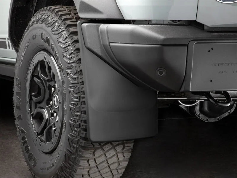 WeatherTech 2021+ Ford Bronco (315 Width Tire Size) No Drill MudFlaps - Black - Side View
