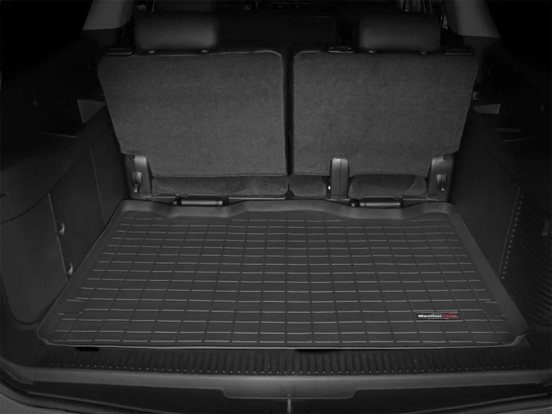 WeatherTech 07-13 Cadillac Escalade ESV Cargo Liners - Black - Installation View