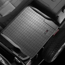 WeatherTech 07+ Jeep Wrangler Unlimited Cargo Liners - Black - Installation View