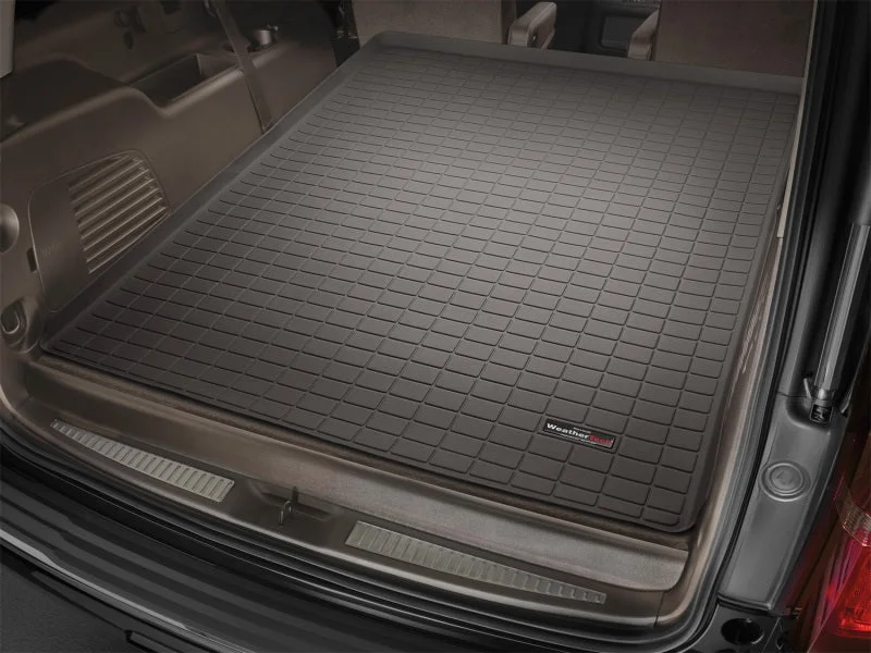 WeatherTech 2015+ Chevy Suburban/Cadillac Escalade ESV Cargo Liners - Cocoa - Back View
