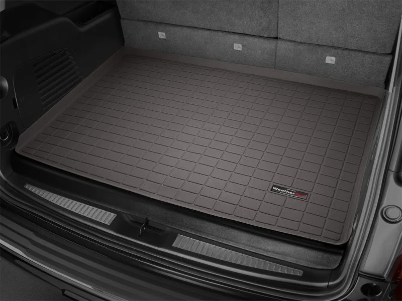 WeatherTech 2015+ Chevy Suburban/Cadillac Escalade ESV Cargo Liners - Cocoa - Installation View
