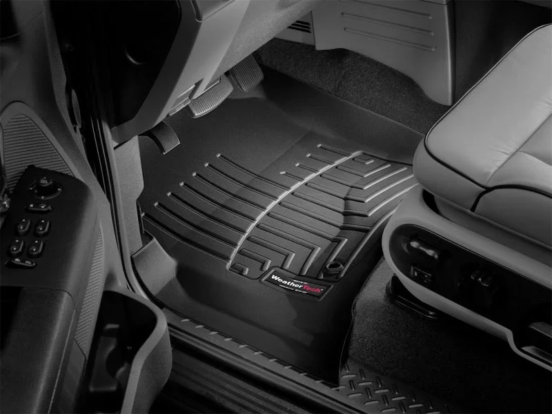 WeatherTech 04-08 Ford F150 Regular Cab Front FloorLiner - Black - Installation View