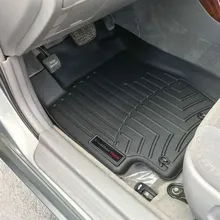WeatherTech 02-06 Toyota Camry Sedan Front FloorLiner - Black - Installation View