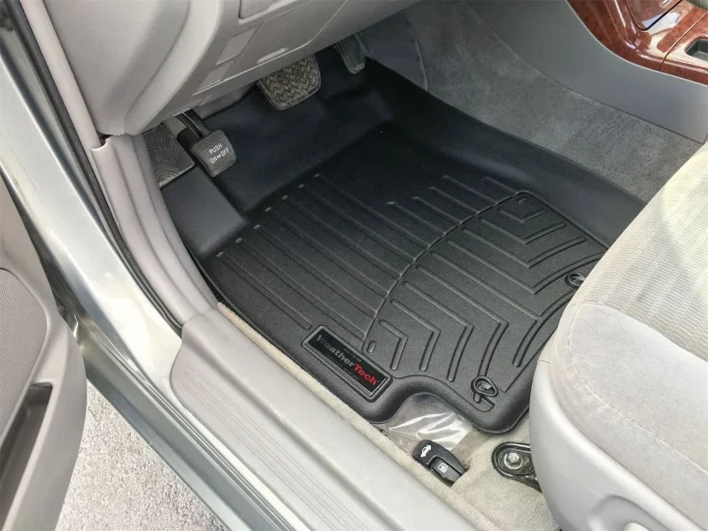 WeatherTech 02-06 Toyota Camry Sedan Front FloorLiner - Black - Installation View