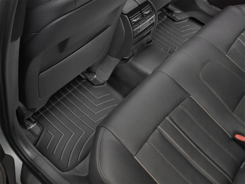 WeatherTech 17+ BMW 5-Series Rear FloorLiner - Black (X-Drive Only) - Side View