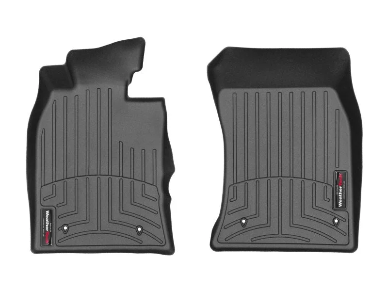 WeatherTech 02-06 Mini Cooper Front FloorLiner - Black - Back View