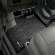 WeatherTech 08+ Chrysler Town & Country Front FloorLiner - Black - Installation View