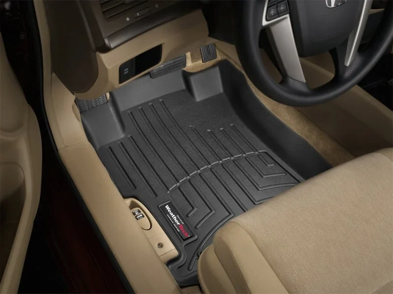 WeatherTech 08-12 Honda Accord Front FloorLiner - Black - Installation View