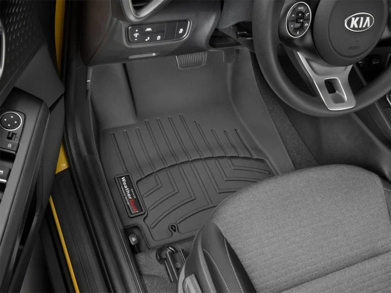WeatherTech 2020+ Kia Soul Front FloorLiner - Black - Side View