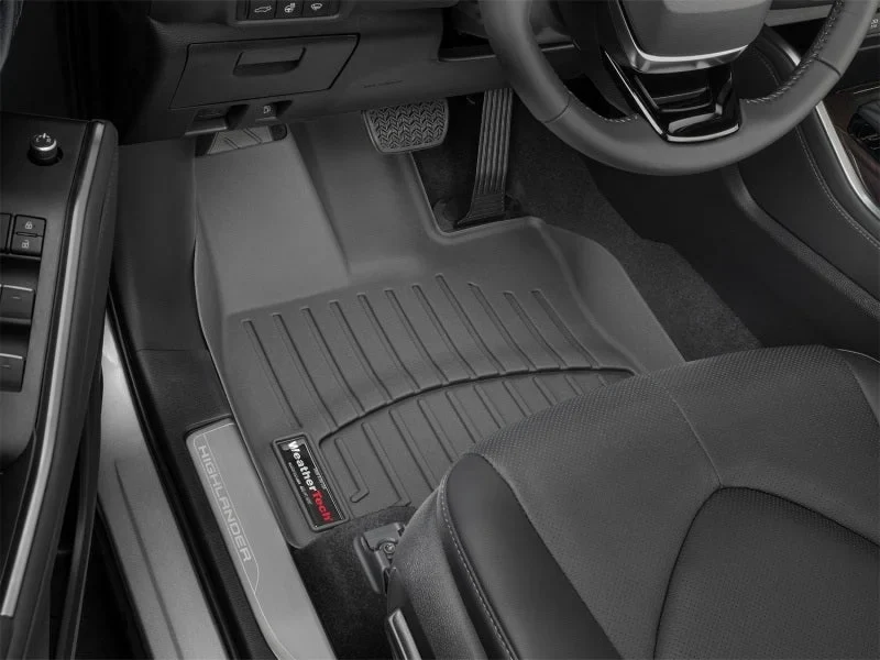 WeatherTech 2020+ Toyota Highlander Front FloorLiner - Black - Side View