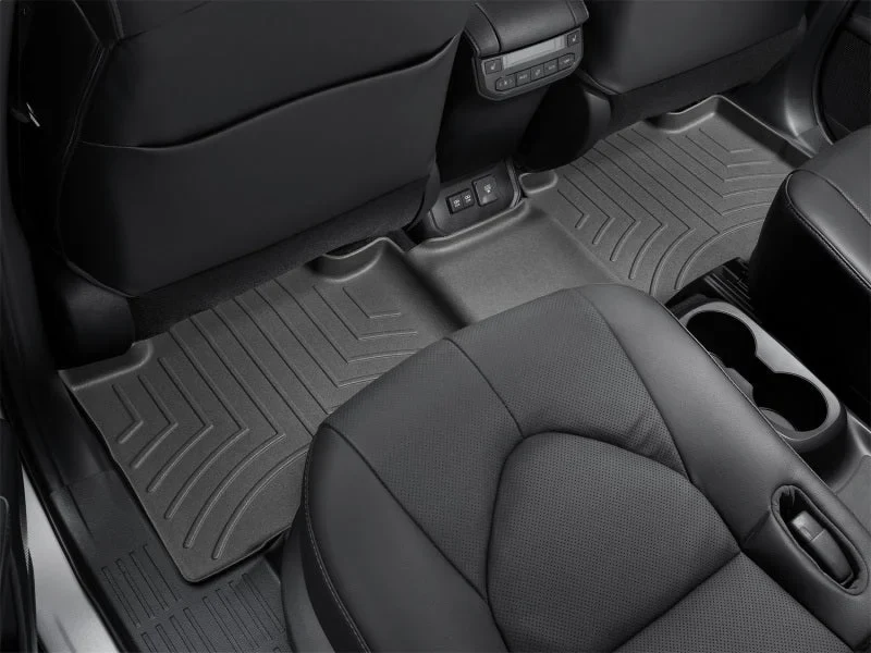 WeatherTech 2020+ Toyota Highlander Rear FloorLiner - Black - Side View